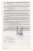 Michael Jackson 2001 Signed 30th Anniversary Madison Square Garden Performance Contract (USA)