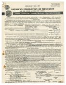 Otis Redding 1967 Ridglea Country Club Texas Performance Contract (UK)