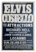 Elvis Costello 1979 Bristol Concert Poster (UK)