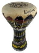 Nick Mason Signed Souvenir Bongo Drum (Tunisia)