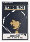 Kate Bush 1979 Konserthuset Stockholm Concert Poster (Sweden)