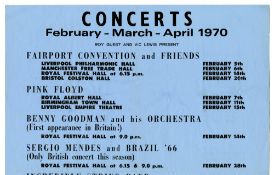 Pink Floyd 1970 Programme/Poster (UK)