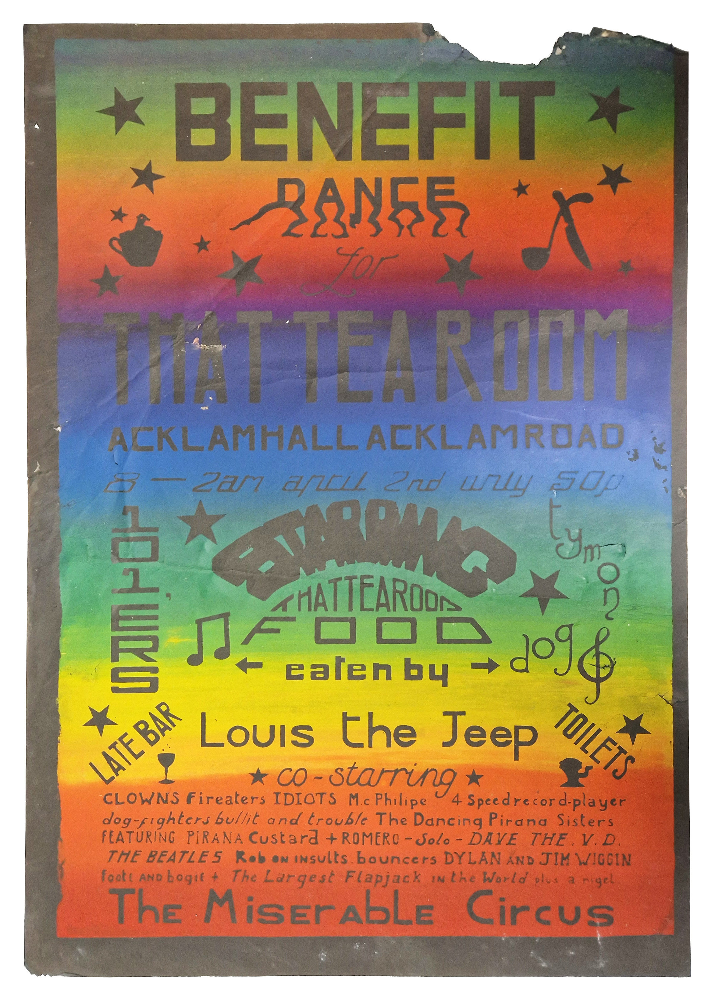 Joe Strummer 101ers 1976 That Tea Room Benefit Concert Poster (UK)