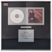 Elton John 1997 Love Songs Platinum CD Award (UK)