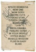 Muse Autographed 2002 Lisbon Set List (Portugal)