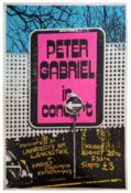 Peter Gabriel 1978 Lancaster University Concert Poster (UK)