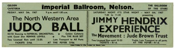 Jimi Hendrix Experience 1967 Nelson Concert Window Display (UK)