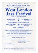 The Yardbirds 1964 West London Jazz Festival Concert Handbill Flyer (UK)
