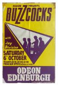 The Buzzcocks & Joy Division 1979 Edinburgh Concert Poster & Ticket Stub (UK)