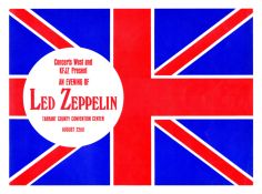 Led Zeppelin 1970 San Antonio Union Jack Handbill (USA)