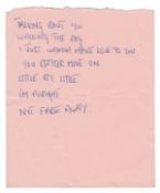 Mick Jagger 1965 Handwritten Rolling Stones Set List (UK)