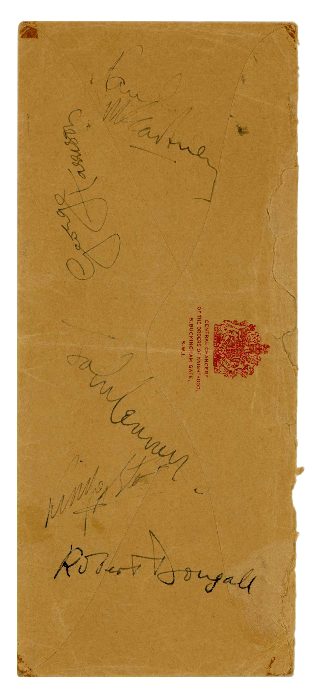 The Beatles 1965 MBE Autographed Buckingham Palace Envelope Etc. (UK)
