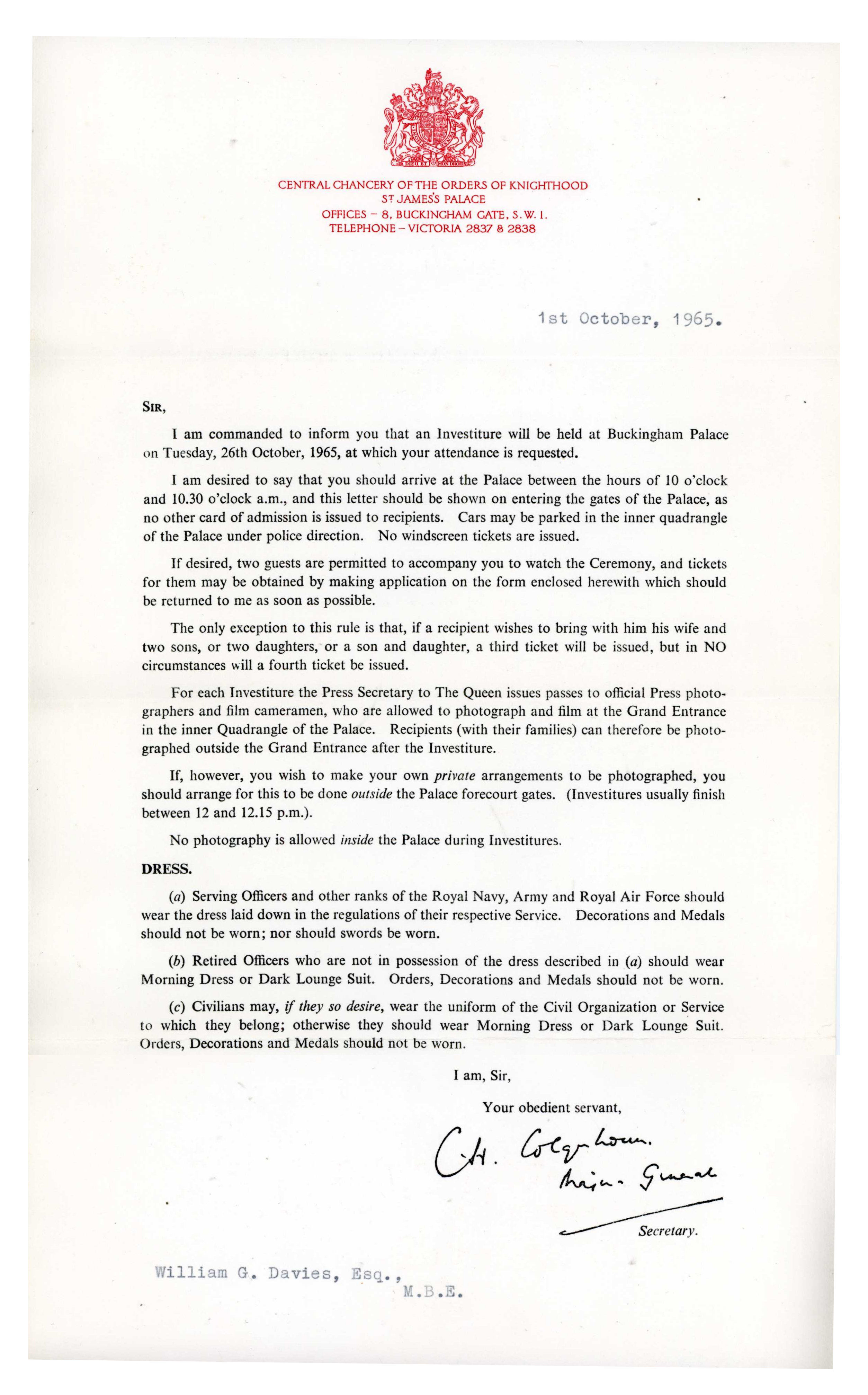 The Beatles 1965 MBE Autographed Buckingham Palace Envelope Etc. (UK) - Image 8 of 8