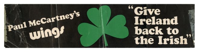 Paul McCartney Wings Give Ireland Back To The Irish Promotional Banner (UK)