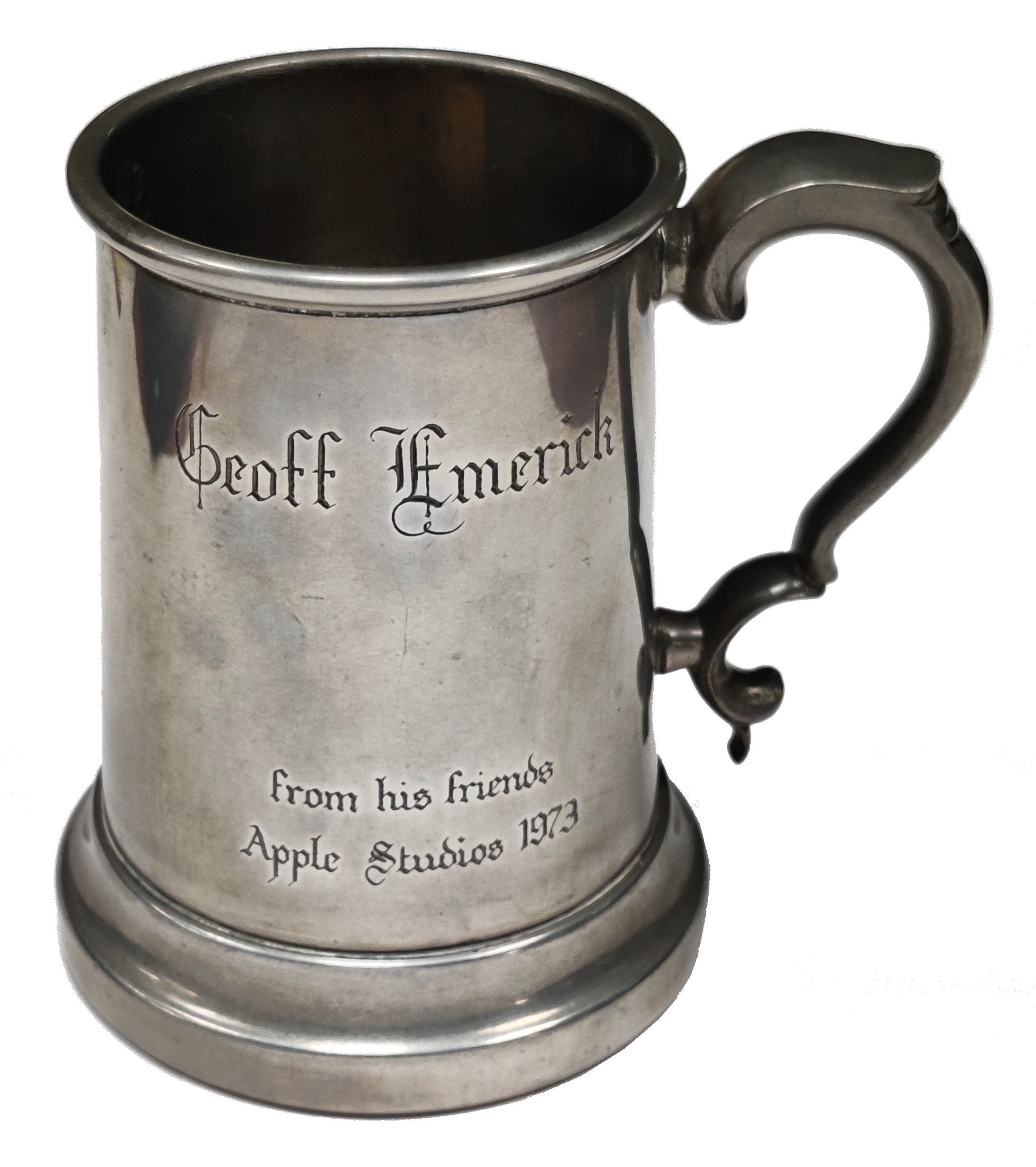 Geoff Emerick 1973 Apple Studios Tankard (UK)