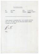 Ringo Starr 1981 Hand Initialled Memorandum Regarding The Royal Wedding Of Charles And Diana (UK)