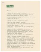 Paul McCartney McCartney Album Press Release (USA)