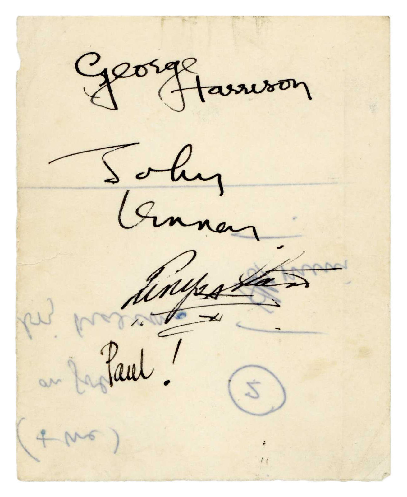 The Beatles 1963 Autographs (UK)