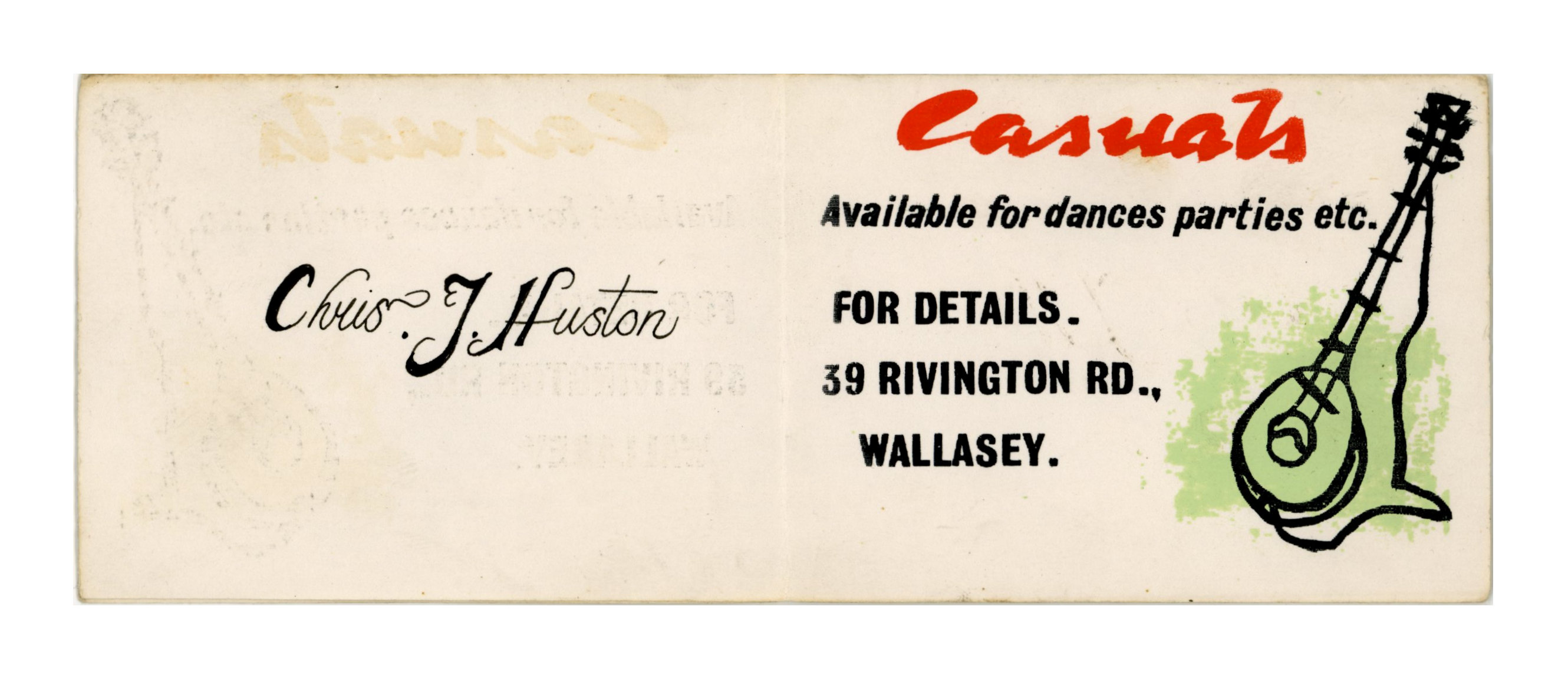 Johnny Guitar Byrne Owned Liverpool Bands Business Cards (UK) - Image 9 of 12