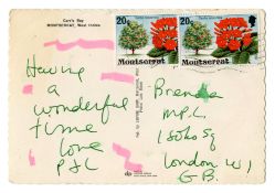 Linda McCartney Handwritten Postcard (Montserrat)