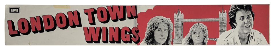 Paul McCartney Wings London Town EMI Promo Banner Sticker (UK)