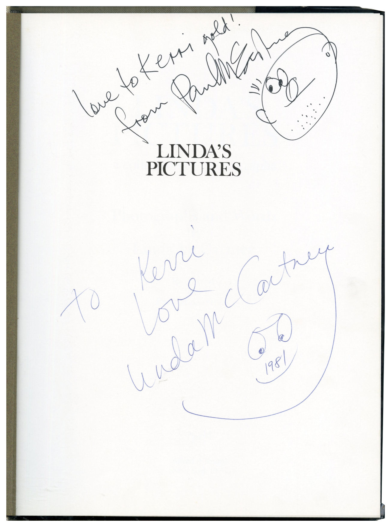 Paul and Linda McCartney Signed Linda’s Pictures Book (USA)