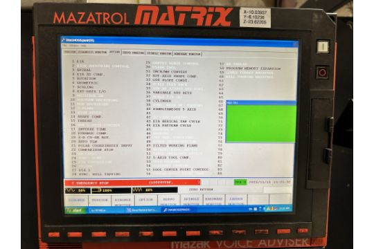 2007 Mazak Variaxis 500-5XII CNC Vertical Machining Center 5-Axis w/Pallet Changer, s/n: 200387. - Image 12 of 13