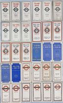 Large quantity (30) of London Transport POCKET MAPS for Trams/Trolleybuses and Trams from Winter