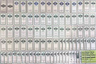 Large quantity (90+) of London Transport POCKET MAPS for Country Buses and for Green Line Coaches.