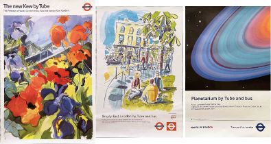 Selection (3) of London Transport POSTERS comprising 1987 'The new Kew by Tube, The Princess of