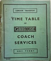 1933 (October) London Transport Green Line Coach Services TIMETABLE BOOKLET with print-code 25-10-