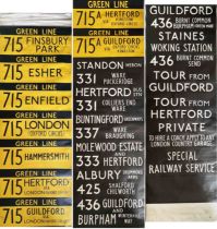 1975 London Country DESTINATION BLIND for an RF or RP Green Line coach at Guildford (GF) or Hertford