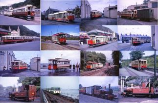 Large quantity (c170) of 35mm COLOUR SLIDES of trams on the Isle of Man, mainly the Electric
