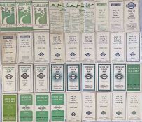Good quantity (35) of the first Green Line Coaches POCKET MAPS/GUIDES from 1931 to the 1946 post-war
