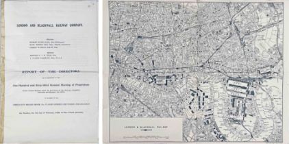 1923 DIRECTORS' REPORT, ACCOUNTS & MAP of the London and Blackwall Railway Company. Operational