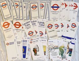 Very large quantity (100+) of London Underground diagrammatic card POCKET MAPS dated from 1961