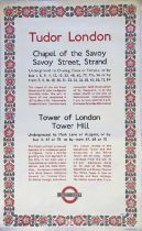 1935 London Transport double-royal size POSTER 'Tudor London - Chapel of the Savoy and Tower of