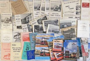 Large quantity (60+) of 1950s onwards Isle of Man TIMETABLE etc BOOKLETS & PAMPHLETS. Period