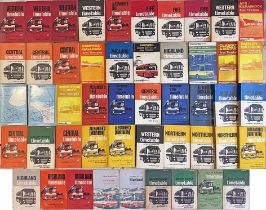 Large quantity (49) of 1960s-1980 (mostly 1970s) Scottish bus TIMETABLE BOOKLETS from a wide range