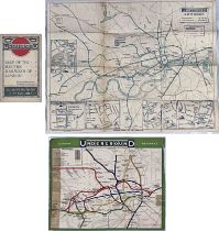 Pair of early London Underground MAPS comprising undated, c1915 edition "all about the System and