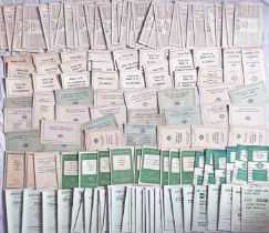 Very large quantity (140+) of 1937 onwards Green Line Coaches TIMETABLE LEAFLETS for individual
