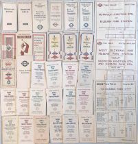 Bundle (33 items) of London Transport & predecessors ephemera including 1920s LGOC PANEL TIMETABLES,