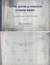 1863-64 bound set of PLANS & SECTIONS for the Tooting, Merton and Wimbledon Extension Railway,