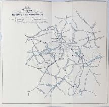 1863 "DIAGRAM" (map) of Railways in the Metropolis published by Day & Son for a Parliamentary