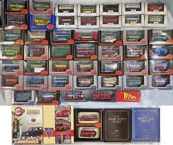 Large quantity (47 + 5) of 1/76-scale MODEL BUSES and BOX SETS, mostly EFE plus a couple of OOC &