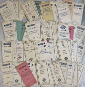 Large quantity (80+) of 1933 Green Line Coaches TIMETABLE LEAFLETS for individual routes lettered