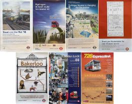 Selection (7) of 1980s/90s/00s London Transport double-royal size POSTERS comprising Steam on the