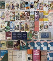 Large quantity (50+) of 1930s onwards railway HOLIDAY BROCHURES & GUIDES plus some timetables, books