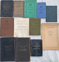 Selection (12) of mainly 1920s/30s (earliest is 1899) RULE BOOKS etc issued by bus & tram