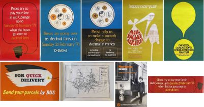 Selection (9) of assorted 1960s/70s bus POSTERS, double-crown and other sizes. Comprises 'For
